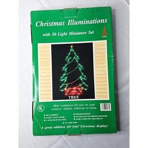 VTG Christmas Illuminations Lighted Christmas Tree 50 Lights UL Foremost